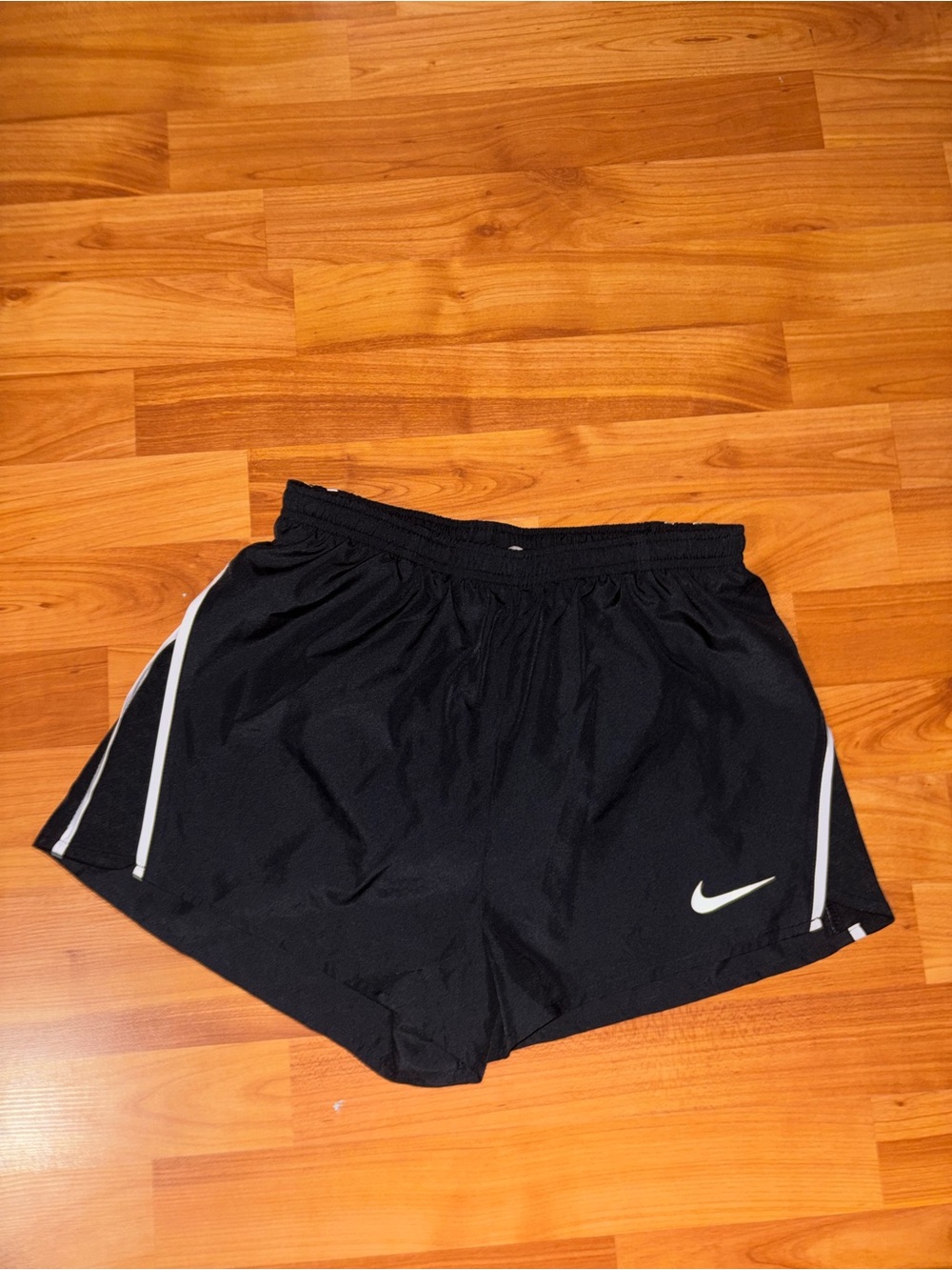 Nike Women’s Black Athletic Shorts with White Trim